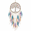 Attrape-rêves 35 x 85 cm en fibres naturelles multicolore style bohème suspendu